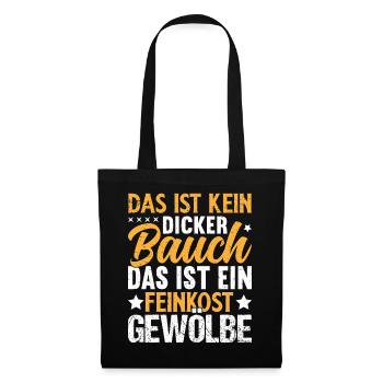 Humorous saying about the belly - Tote Bag - black - Front