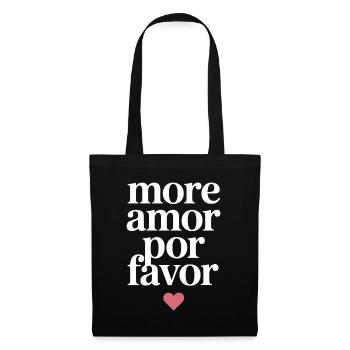 More Amor Por Favor Love Spanish Valentine's Day - Tote Bag - black - Front