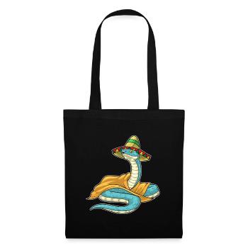 Snake Sombrero - Tote Bag - black - Front