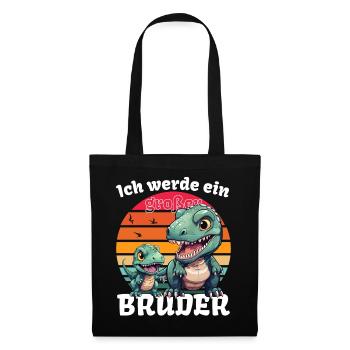 Nachwuchs Verkünden | Ich Werde Großer Bruder 2027 - Stoffbeutel - Schwarz - Vorne