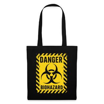 Danger Biohazard Grunge Zombies Apokalypse - Stoffbeutel - Schwarz - Vorne