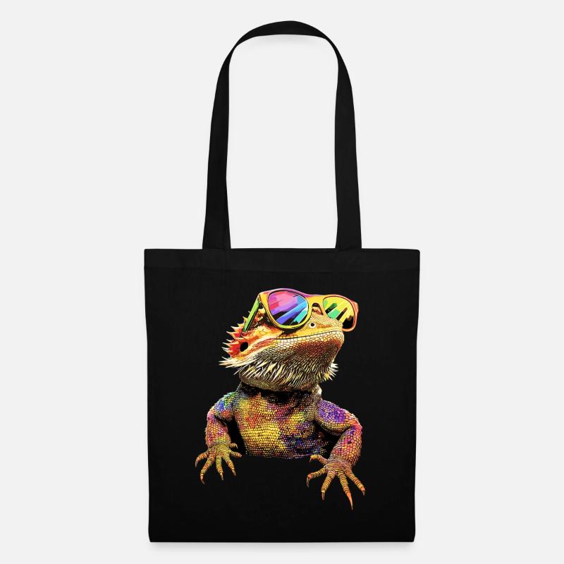 Bearded Dragon Lizard Bearded Dragon Cute Bearded Dragons - Tote Bag - black