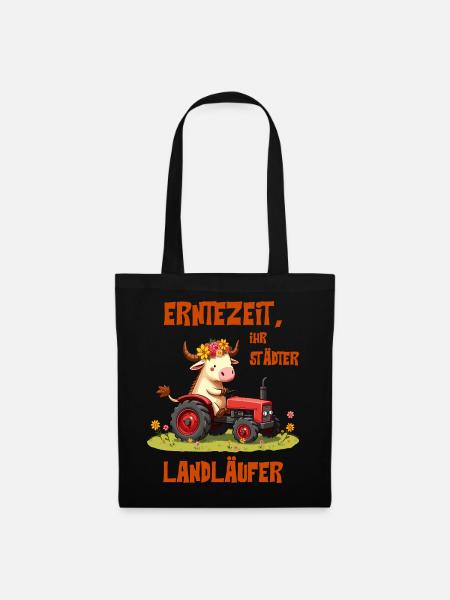 Erntezeit Landläufer - Stoffbeutel - Schwarz