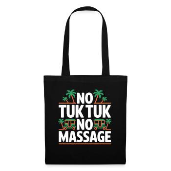 No Tuk Tuk No Massage Thailand Bali Backpacker - Sac en tissu - noir - Devant