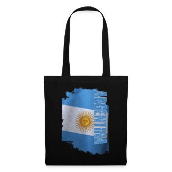 Drapeau argentin vertical, j’adore l’Argentine - Sac en tissu - noir - Devant