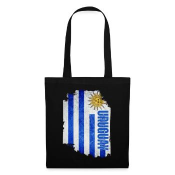 Drapeau vertical de l’Uruguay, fierté uruguayenne - Sac en tissu - noir - Devant