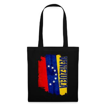 Vertikale venezolanische Flagge, ich liebe Venezuela - Stoffbeutel - Schwarz - Vorne