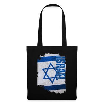 Drapeau vertical d’Israël, j’aime Israël - Sac en tissu - noir - Devant