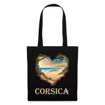 Corsica dans le cœur - Sac en tissu - noir - Devant