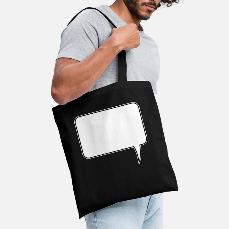 Conception rectangulaire de bulle de dialogue Sac en tissu