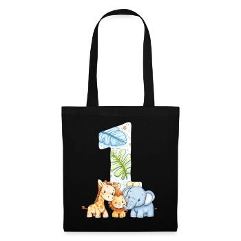 Jungle Animals Kids 1 Year Birthday Gift - Tote Bag - black - Front