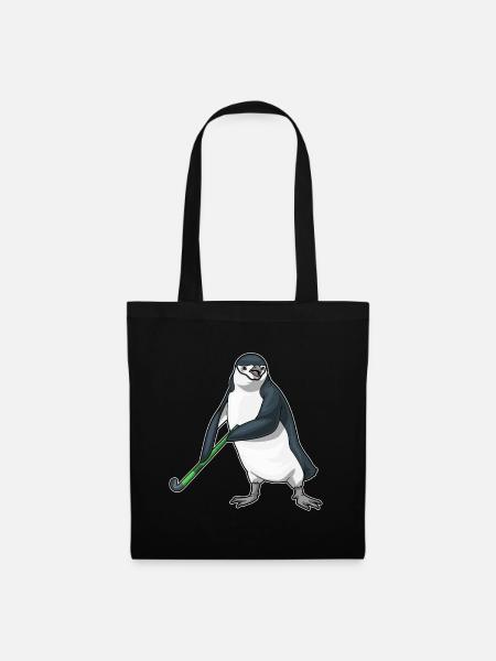 Pinguin Feldhockey Feldhockeyschläger - Stoffbeutel - Schwarz