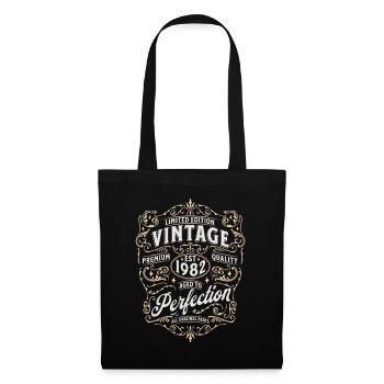 Vintage Perfection 1982 Emblem - Tote Bag - black - Front