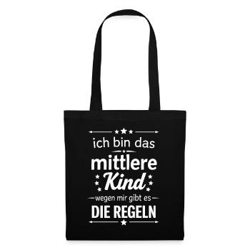 middle child because of me there are rules - Tote Bag - black - Front