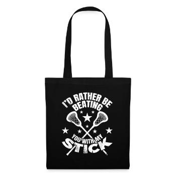 Je préfère te battre avec mon bâton - Sac en tissu - noir - Devant