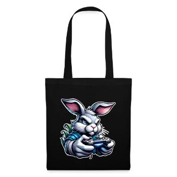 Gaming Hase - Stoffbeutel - Schwarz - Vorne