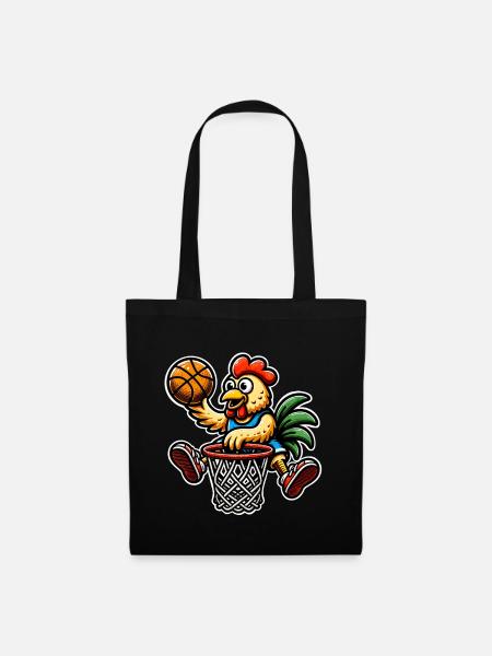 Basketball Chicken - Stoffbeutel - Schwarz