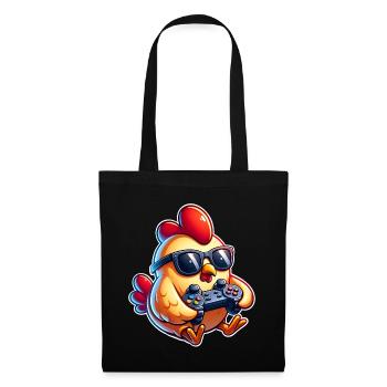 Gaming Gamer Chicken Chickens - Tote Bag - black - Front