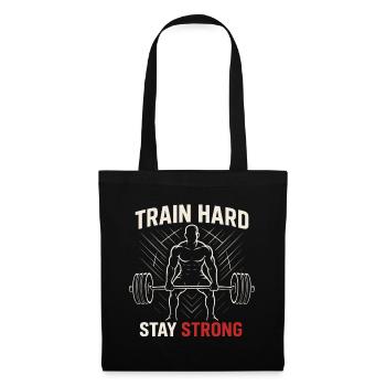 Entraînement dur Fitness Motivation Design - Sac en tissu - noir - Devant