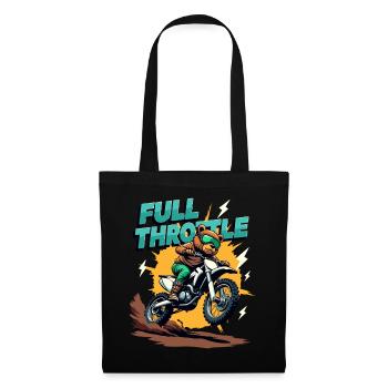 Moto de motocross Full Throttle Bear - Sac en tissu - noir - Devant