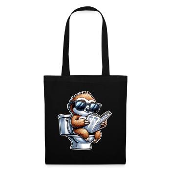 Sloth Toilet Newspaper - Tote Bag - black - Front