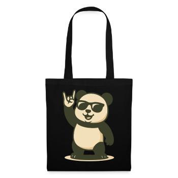 Rockin’ Panda Vibes - Stoffbeutel - Schwarz - Vorne