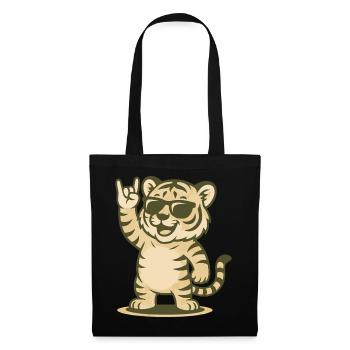 Rock’n’Roar Tiger - Stoffbeutel - Schwarz - Vorne