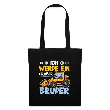 Nachwuchs Verkünden | Ich Werde Großer Bruder 2027 - Stoffbeutel - Schwarz - Vorne
