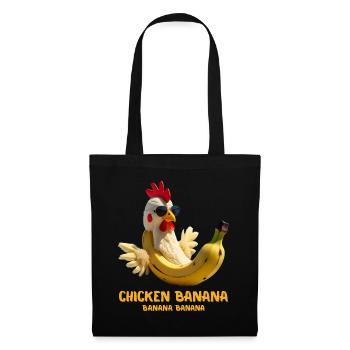 Funny Chicken Banana Gift For Brainrot Meme Lovers - Tote Bag - black - Front