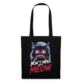 Don't Mess With Meow Laser Cat Art - Tote Bag - black - Front