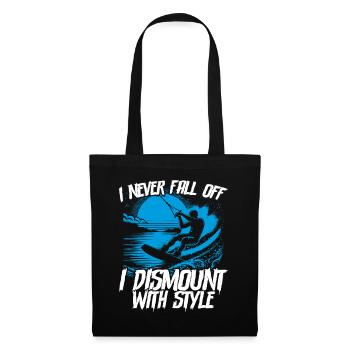 Wakeboarder Wakesurfing Je ne tombe jamais wakesurfer - Sac en tissu - noir - Devant