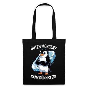 Good morning? Very thin ! Funny Penguin - Tote Bag - black - Front