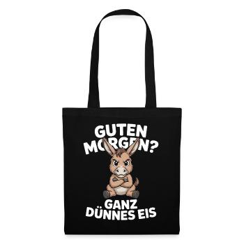 Good morning? Very thin ! Funny donkey - Tote Bag - black - Front