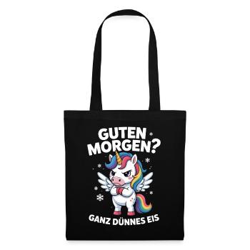 Good morning? Very thin ! Funny Unicorn - Tote Bag - black - Front