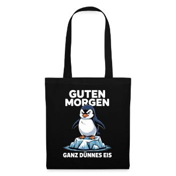 Good morning? Very thin ! Funny Penguin - Tote Bag - black - Front