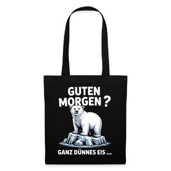 Good morning? Very thin ! Funny polar bear - Tote Bag - black - Front