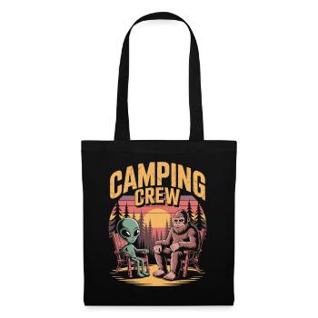 Funny Bigfoot And Alien Camping - Tote Bag - black - Front