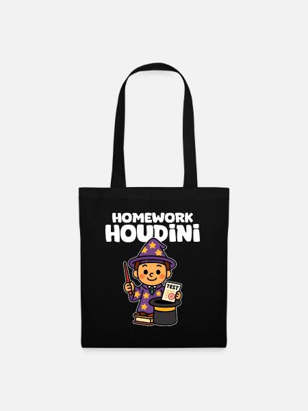 HAUSAUFGABE HOUDINI - LEHRER GESCHENK - Stoffbeutel - Schwarz