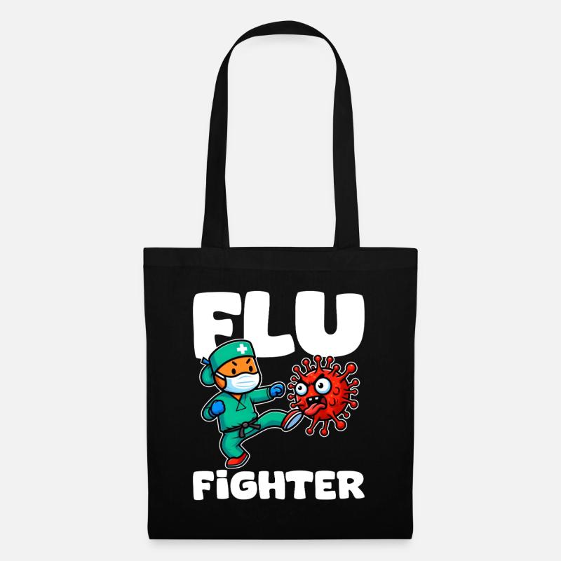 FLU FIGHTER - NURSE GIFT - Tote Bag - black