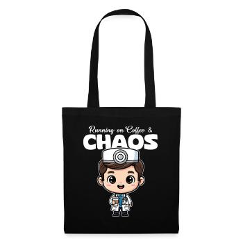 RUNNING ON COFFEE AND CHAOS - DOCTOR GIFT - Tote Bag - black - Front