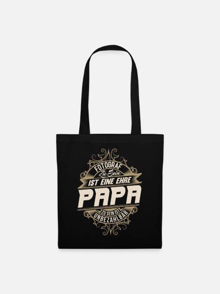 Fotograf Papa - Stoffbeutel - Schwarz