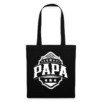 Super Papa Vater Vatertag - Stoffbeutel - Schwarz - Vorne