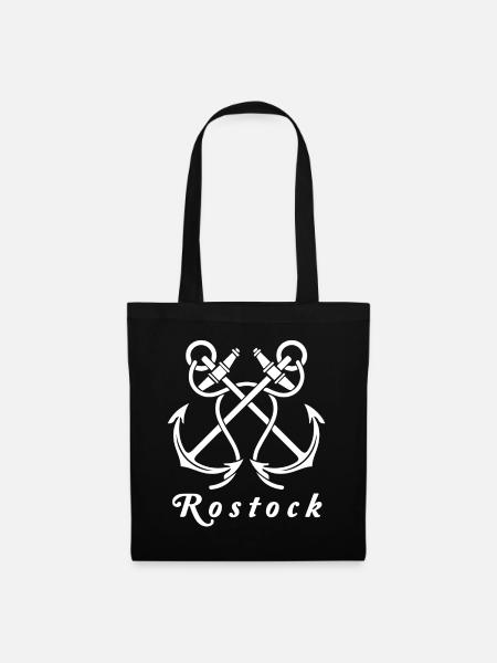Rostock Ankerliebe - Stoffbeutel - Schwarz