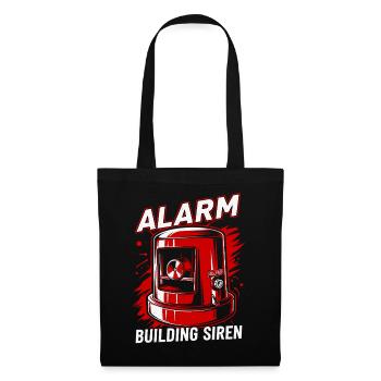Sirène – Alarme - Sac en tissu - noir - Devant