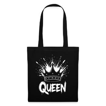 Couronne de reine Splash - Sac en tissu - noir - Devant