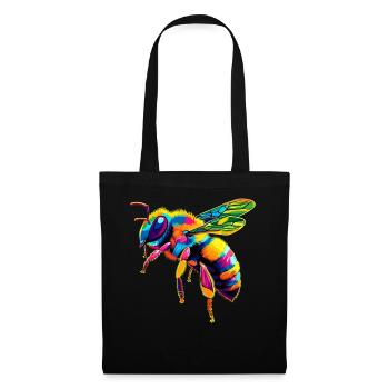 abeilles apiculteur miel apiculteur abeilles abeille mignonne - Sac en tissu - noir - Devant
