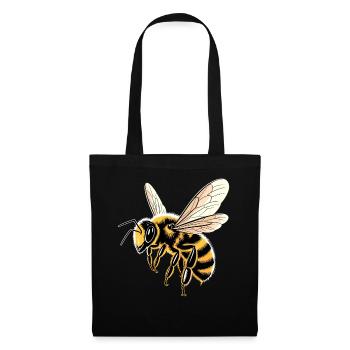 abeilles apiculteur miel apiculteur abeilles abeille mignonne - Sac en tissu - noir - Devant