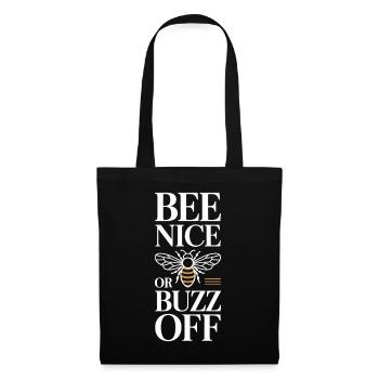 Abeille Apiculteur Abeille Nice Ou Buzz Off Apiculteur - Sac en tissu - noir - Devant