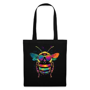abeilles apiculteur miel apiculteur abeilles abeille mignonne - Sac en tissu - noir - Devant