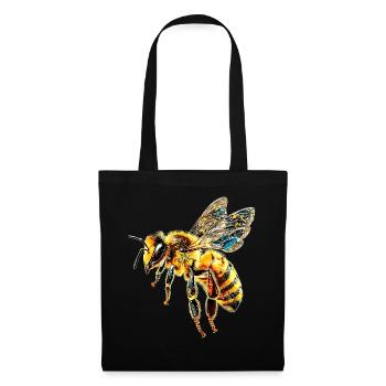 abeilles apiculteur miel apiculteur abeilles abeille mignonne - Sac en tissu - noir - Devant